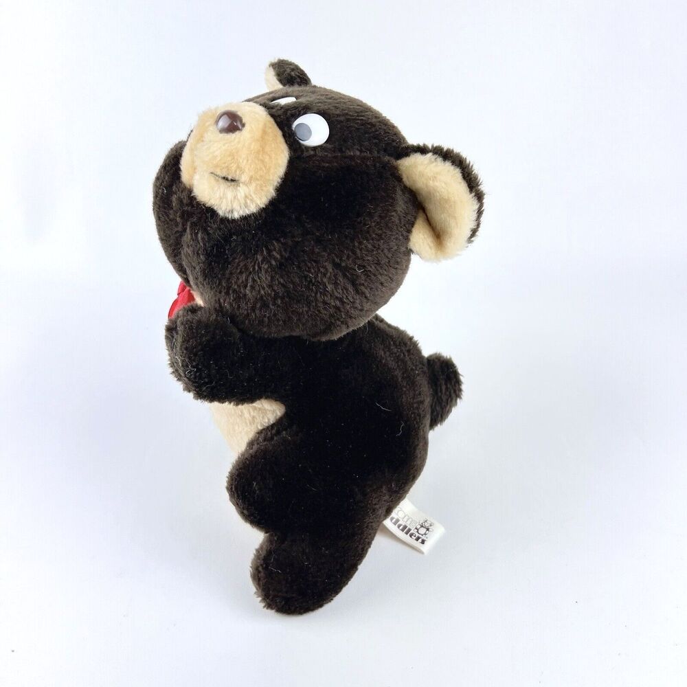 COBBIE CUDDLERS Teddy Bear Plush Stuffed 80s Grizzly Carnival Plastic Eyes Korea